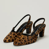 Herbert Levine Ask Around calf hair slingback pumps