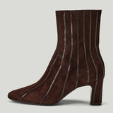Herbert Levine Zip-fastening panelled suede ankle boots