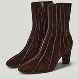 Herbert Levine Zip-fastening panelled suede ankle boots