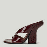 Dries Van Noten Glossed ostrich leather mules