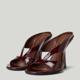 Dries Van Noten Glossed ostrich leather mules