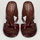Dries Van Noten Glossed ostrich leather mules
