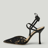 Fendi Colibrì lace slingback pumps