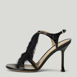 Fendi Noir leather sandals