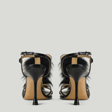 Fendi Noir leather sandals