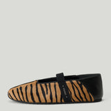 Fendi Academia animal-print calf-hair ballet flats