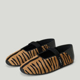 Fendi Academia animal-print calf-hair ballet flats