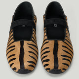 Fendi Academia animal-print calf-hair ballet flats