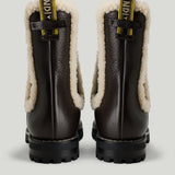 Fendi Shearling-trimmed leather Chelsea boots