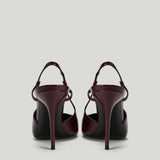 Saint Laurent Jeanne Cassandre embossed leather slingback pumps