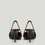 Saint Laurent Babylone 90 leopard-print slingback pumps