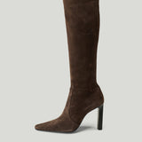 Saint Laurent Françoise 95 suede knee boots