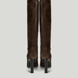 Saint Laurent Françoise 95 suede knee boots