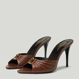Saint Laurent Babylone leather sandals