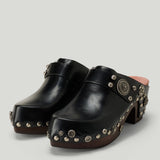 Chloé Talis studded leather clogs