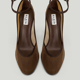 Alaïa grosgrain-trimmed tulle pumps