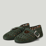 Alaïa Vienne suede ballet flats