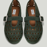 Alaïa Vienne suede ballet flats