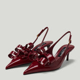 Dolce & Gabbana Patent-leather slingback pumps