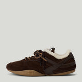 Miu Miu Gymnasium suede and shearling sneakers