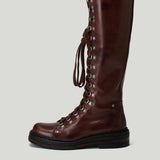 Miu Miu Leather lace-up boots