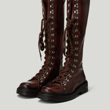 Miu Miu Leather lace-up boots