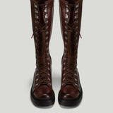 Miu Miu Leather lace-up boots