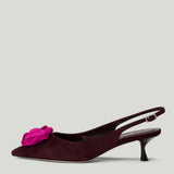 Roger Vivier I Love Vivier Roses suede slingback pumps