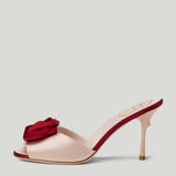 Roger Vivier Epine Rose 85 twill-trimmed satin sandals
