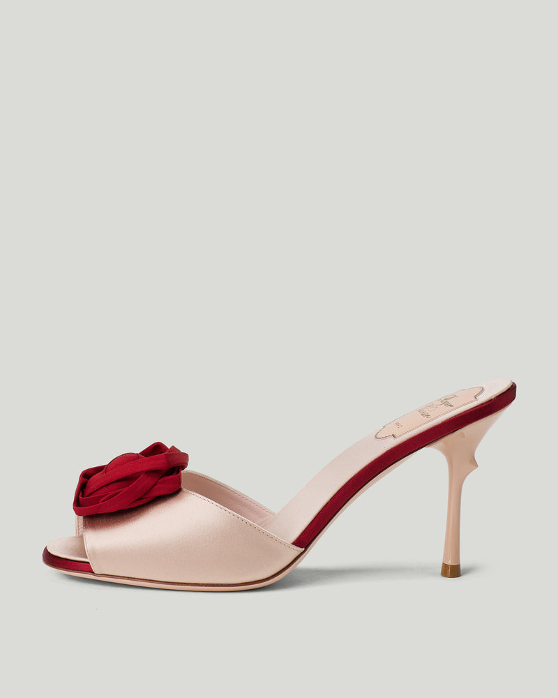 Roger Vivier Epine Rose 85 twill-trimmed satin sandals