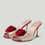 Roger Vivier Epine Rose 85 twill-trimmed satin sandals