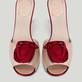 Roger Vivier Epine Rose 85 twill-trimmed satin sandals