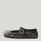 Bottega Veneta Veneziana studded leather Mary Jane flats