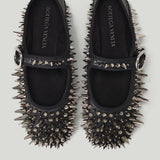 Bottega Veneta Veneziana studded leather Mary Jane flats