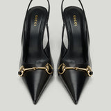 Gucci Donna Horsebit leather slingback pumps