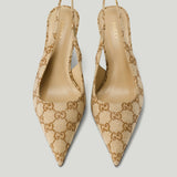 Gucci GG embellished slingback pumps