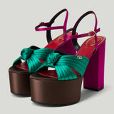 Valentino Garavani Crasher satin platform sandals