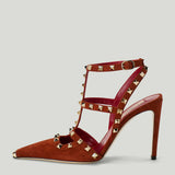 Valentino Garavani Rockstud 100 suede pumps