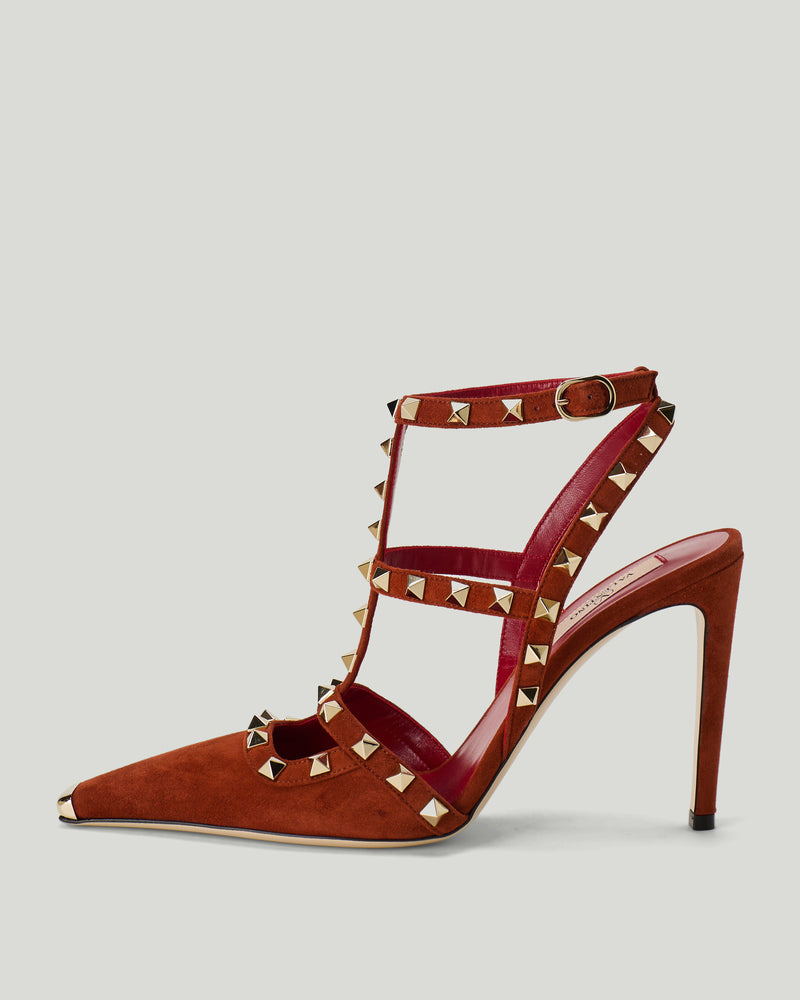 Valentino Garavani Rockstud 100 suede pumps