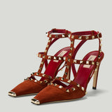 Valentino Garavani Rockstud 100 suede pumps
