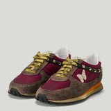 Valentino Garavani Stud-Up embroidered suede-trimmed sneakers
