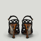 Balmain Cage suede wedge sandals