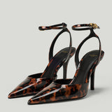 Balmain patent leather strappy pumps