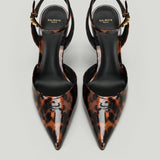Balmain patent leather strappy pumps