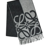 Loewe Fringed wool and cashmere blend jacquard scarf