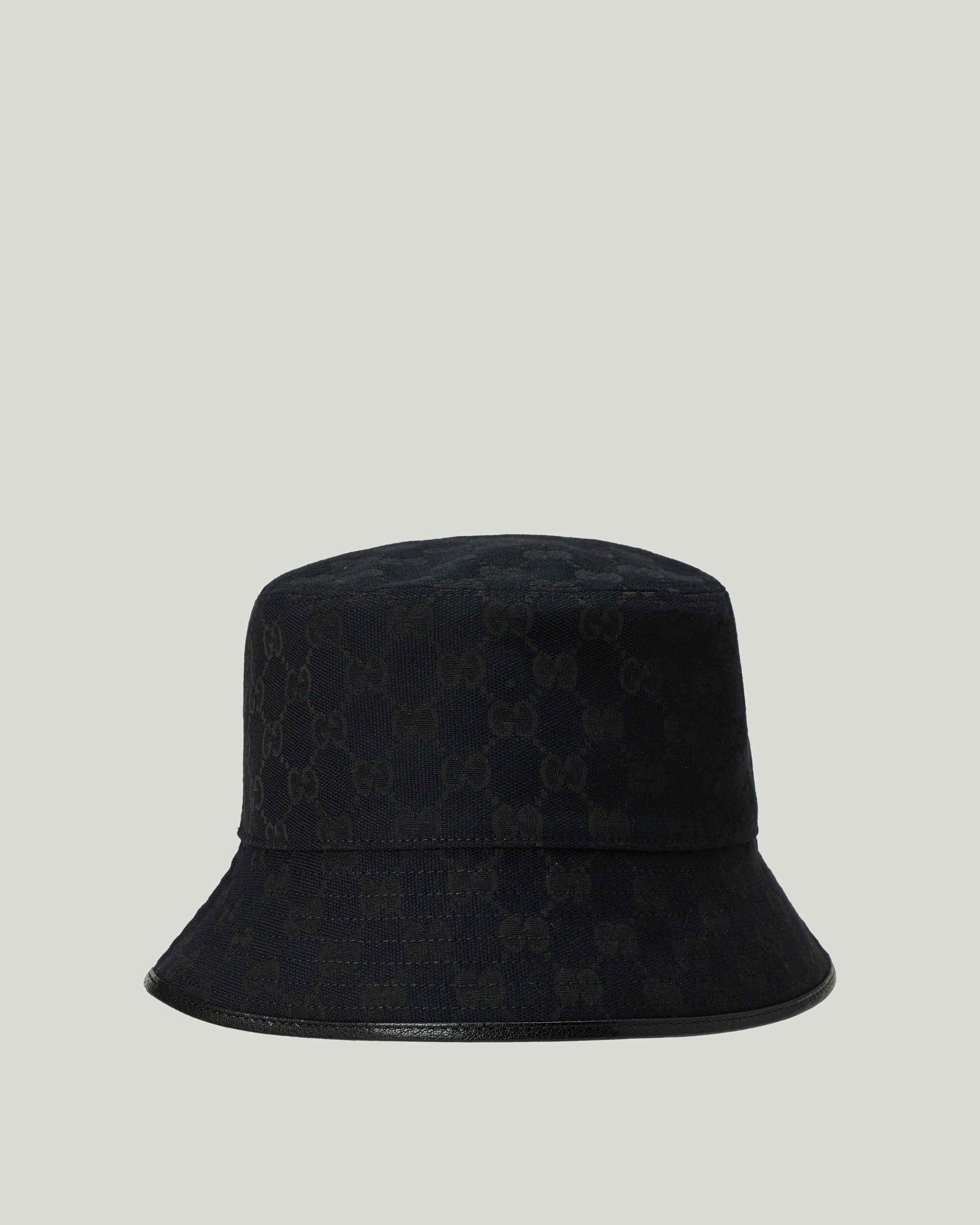 Gucci ブラック GGロゴ バケットハット Gucci GG monogram bucket hat – Luisa World