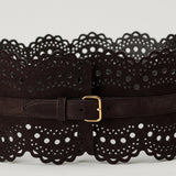 Alaïa Vienne suede corset belt