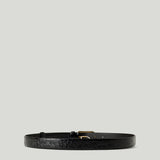 KHAITE Dome croc-effect patent leather belt