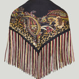 Etro Printed fringed silk scarf