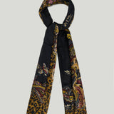 Etro Animal and paisley-print modal and cashmere scarf